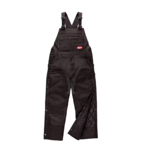 Men's Gridiron 2XL Black Zip-to-Thigh Bib Overall