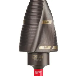 SHOCKWAVE 7/8 in. - 1-1/8 in. #9 Impact-Rated Titanium Step Drill Bit (2-Steps)