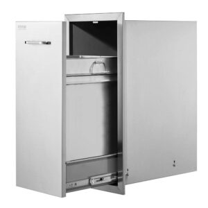 VEVOR 19.6 in. W x 26 in. H x 13.5 in. D Silver Lower Sliding Rails Stainless S
