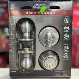Universal Hardware Light Duty Commercial ANSI Grade 2 Entry Knob and Deadbolt U
