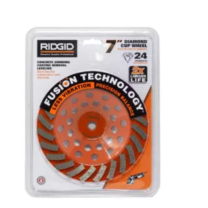 7 in. 24-Segment Turbo Cup Grinding Wheel Power Tool Accessory