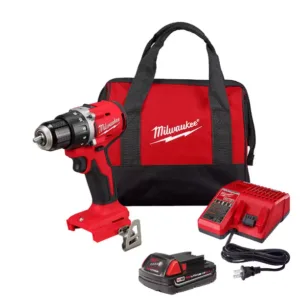 M18 18V Lithium-Ion Brushless Cordless 1/2 in. Compact Drill/Driver with One 2.0