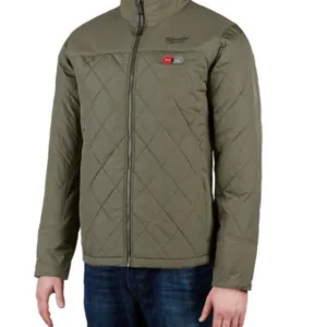 Men's Medium M12 12-Volt Lithium-Ion Cordless Olive Green Heated Quilted Jacket