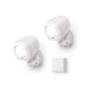 Ring White Smart Lighting Motion Activated Outdoor Integrated LED Spot Light Ba