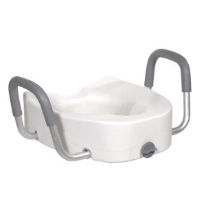 Glacier Bay E-Z Round 5 in. H Elevated Toilet Seat with Armrests