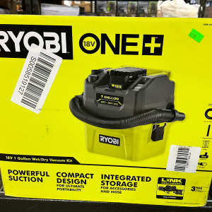 RYOBI ONE+ 18V Cordless 1 Gal. Wet/Dry Vacuum Kit with 4.0Ah Battery and Charger
