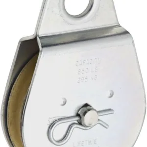 Fixed Eye Single Pulley 3", Zinc Plated
