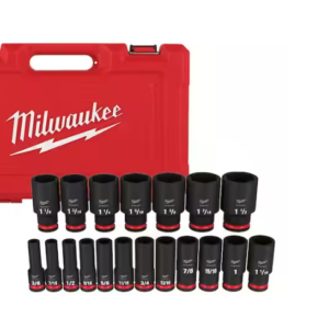 SHOCKWAVE 1/2 in. Drive SAE 6 Point Impact Socket Set (19-Piece)