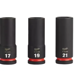 SHOCKWAVE Impact Duty 1/2 in. Drive Metric Deep Well Impact Socket Set (3-Piece)