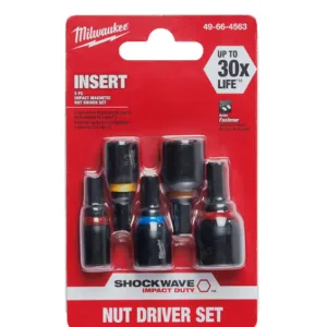 SHOCKWAVE Impact Duty Alloy Steel Magnetic Insert Nut Driver (5-Piece)