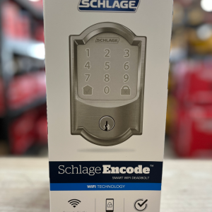 Schlage Camelot Satin Nickel Encode Wifi Electronic Touchscreen Door Deadbolt A
