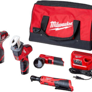 Milwaukee 2498-25 M12 1.5Ah Cordless Lithium-Ion 5-Tool Combo Kit