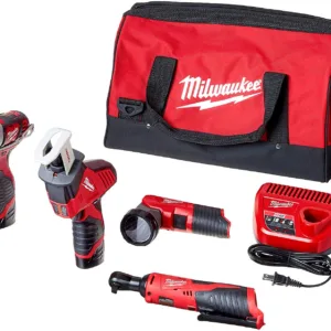 Milwaukee 2498-25 M12 1.5Ah Cordless Lithium-Ion 5-Tool Combo Kit