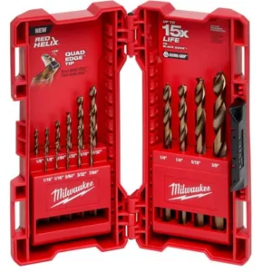 Cobalt Red Helix Drill Bit Set for Drill Drivers (15-Piece)
