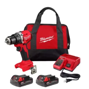 M18 18V Lithium-Ion Brushless Cordless 1/2 in. Compact Drill/Driver Kit with Two