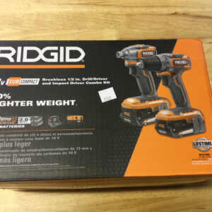Ridgid 18v subcompact brushless drill and impact combo
