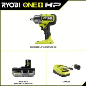 ONE+ HP 18V Brushless Cordless 4-Mode 1/2 in. Impact Wrench Kit w/ 4.0 Ah HIGH P