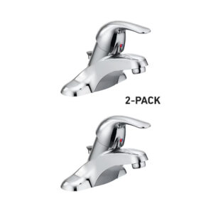 Moen Adler Chrome 4-in centerset 1-Handle WaterSense Bathroom Sink Faucet with D