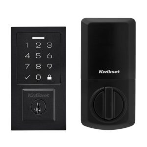 Kwikset SmartCode 270 Contemporary Matte Black Touchpad Single Cylinder Electro