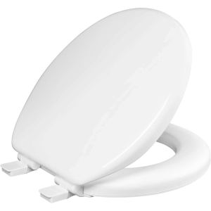 BEMIS Comfort Cushion with Mr. Clean Round Front Toilet Seat in White with a Pl