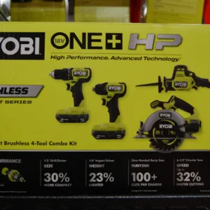 18V ONE+ HP Brushless Cordless Compact 4-Tool Kit with (2) 1.5 Ah Batteries and