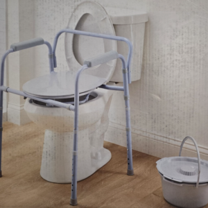 Glacier Bay FGB341GB THD Toilet Safety 3-in-1 Commode Sky Blue NEW