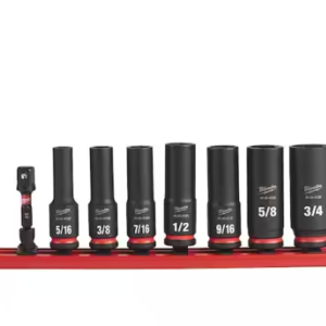 SHOCKWAVE Impact Duty 3/8 in. SAE Deep Impact Rated Socket Set (8-Piece)