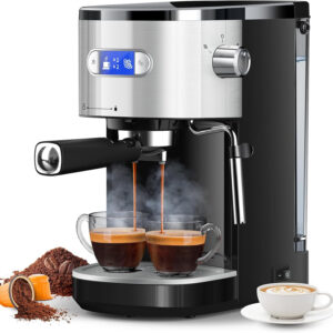 COWSAR Espresso Machine 20 Bar, Semi-Automatic Espresso Maker with Milk Frother