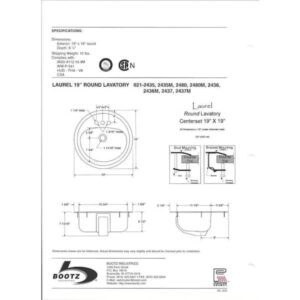 Stylish Bootz Industries Laurel Round Drop-In Bathroom Sink