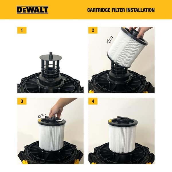 DEWALT 6 Gal. to 16 Gal. Cartridge Filter HEPA for Wet/Dry Vacuum