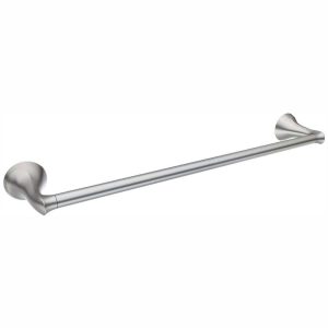 MOEN Darcy 24 in. Towel Bar with Press and Mark in Brushed Nickel MY1524BN
