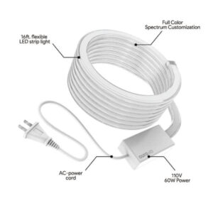 Tzumi Aura LED 60-Watt Equivalent Smart Integrated LED Outdoor/Indoor 16 ft. Pl