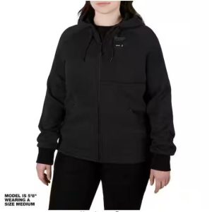 Women's Small M12 12-Volt Lithium-Ion Cordless Black Heated Jacket Hoodie Kit wi
