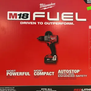 M18 FUEL 18V Lithium-Ion Brushless Cordless 1/2 in. Hammer Drill Driver Kit with