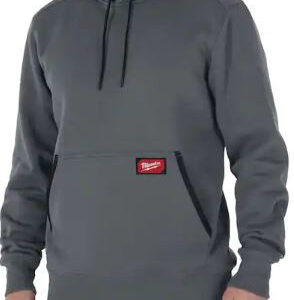 Men's 2X-Large Gray Midweight Cotton/Polyester Long-Sleeve Pullover Hoodie