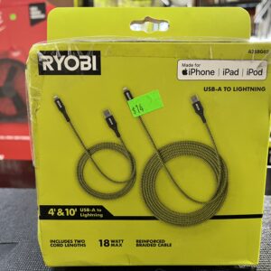4 ft. and 10 ft. Nylon Lightning USB-A Cables
