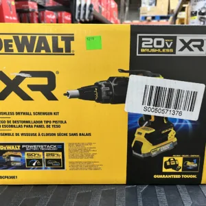 DeWalt 20v XR Brushless Drywall Screwgun Kit DCF630E1