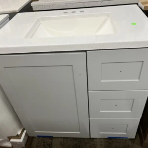 30"x18.5" Grey Bath Vanity with Sink Top