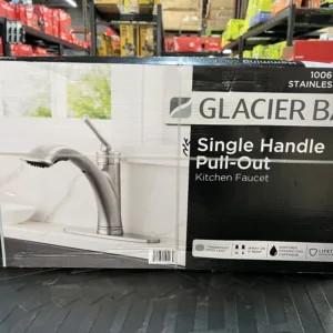 Glacier Bay Hemming Single-Handle Pull-Out Sprayer Kitchen Faucet Deckplate Included in Spot Resist Stainless Steel