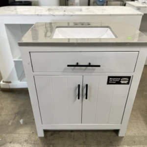 30.5"x19" Bathroom Vanity in White with Sink Top