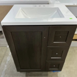 24"x18.5" Bath Vanity in Brown with Sink Top